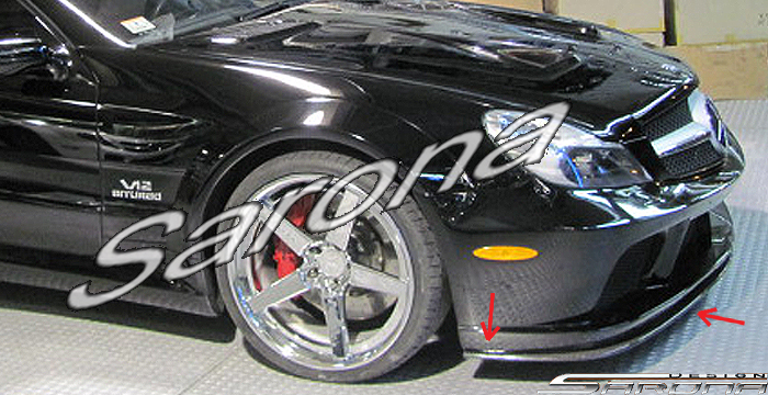 Custom Mercedes SL  Convertible Front Add-on Lip (2009 - 2012) - $1980.00 (Part #MB-018-FA)